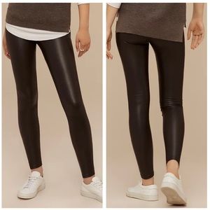 Aritzia Wilfred Free Daria Vegan Faux Leather Leggings Liquid Leggings Small